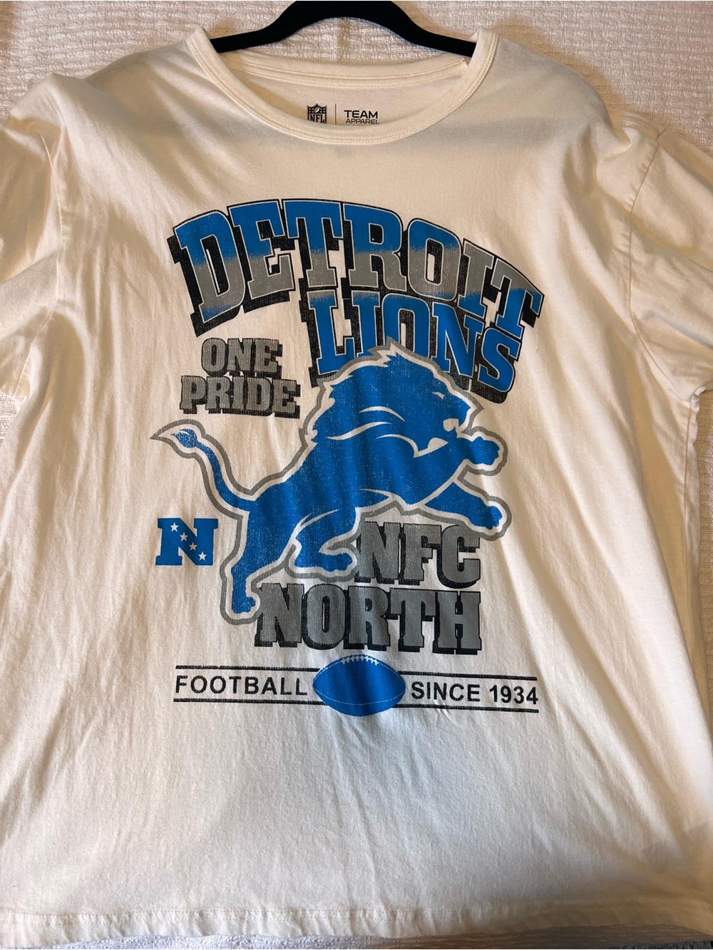Detroit Lions Cream Graphic Tee - Team NFL Logo